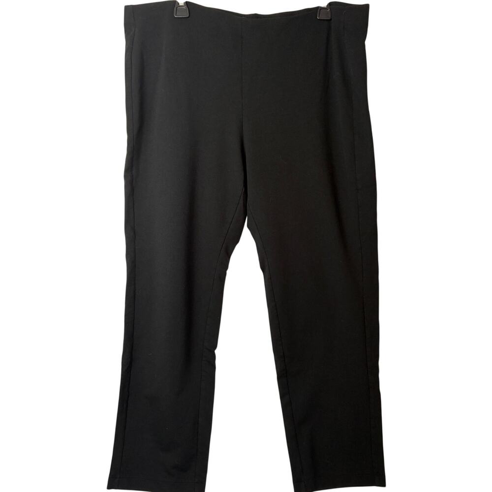 J. Jill Slim Leg Pull On Pants Womens XL Petite Black Stretch Modal Career